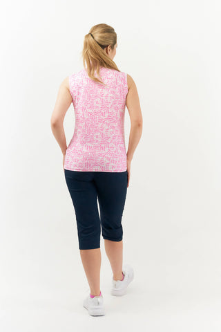 Rise Sleeveless Ladies Golf Polo Shirt - Candy Pebble