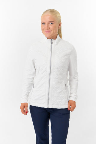 Pure Golf Irina Long Sleeve Padded Jacket - White