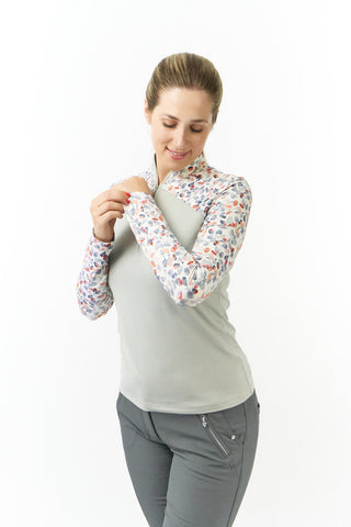 Pure Golf Maple Long Sleeve Golf Top - Autumn Embers