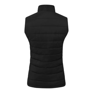 The Pure Golf Eve reversible ladies gilet for golf is insulated, winter-weight, patterned and reversible. It has been Insulated for warmth without being bulky. It has a unique animal print in wild truffle,  on one side and black on the other for versatility of wear. It has pockets on both sides and two-way zippers. The flattering quilting style and fit enhances your silhouette. The colors in this  this piece are Cappuccino,  Champagne and black.  