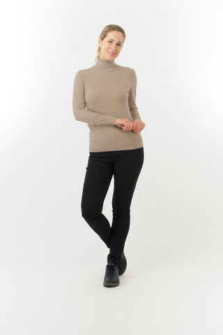 Pure Golf Simone Super Soft Roll Neck - Cappuccino