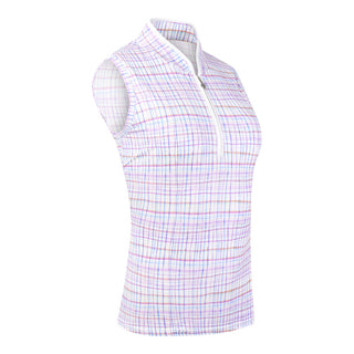 Rise Ladies Golf Sleeveless Polo Shirt - Pastel Score