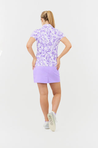 Amity Ladies Golf Short Sleeve Ladies Golf Polo Shirt - Violet Fields