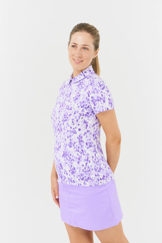 Amity Ladies Golf Short Sleeve Ladies Golf Polo Shirt - Violet Fields