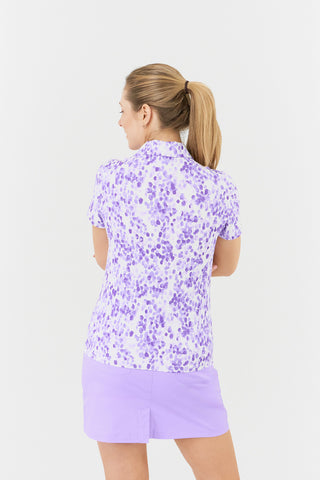 Amity Ladies Golf Short Sleeve Ladies Golf Polo Shirt - Violet Fields