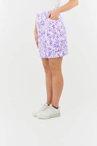 Clarity Printed Golf Skort - Violet Fields