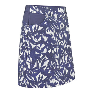Golf Skort With Side Zip - Wild Peony Navy