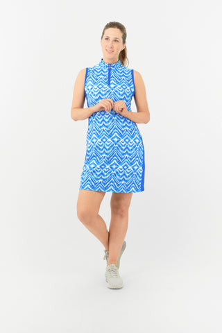 Sophie Sleeveless Ladies Golf Dress- Santorini Skies