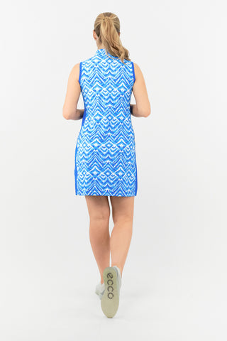 Sophie Sleeveless Ladies Golf Dress- Santorini Skies