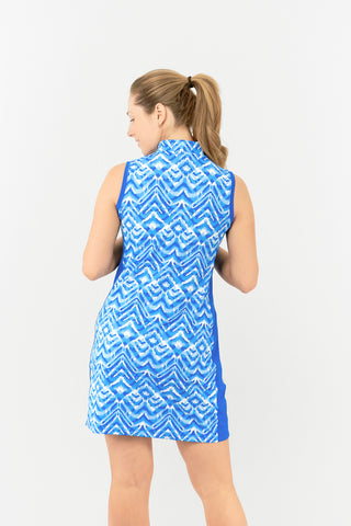 Sophie Sleeveless Ladies Golf Dress- Santorini Skies