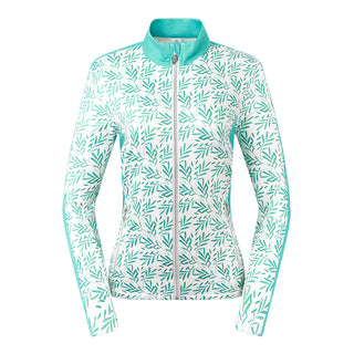 Gella Ladies Golf Mid Layer Jacket - Floating Palms White