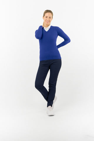 Pure Golf Suzie Summer Weight Jumper - Yale Navy