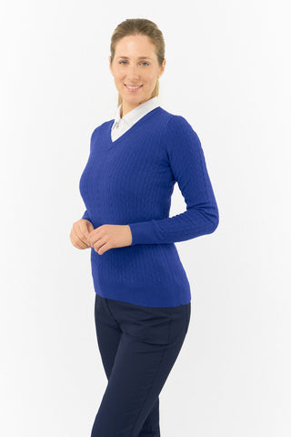 Pure Golf Suzie Summer Weight Jumper - Yale Navy