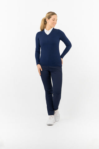 Suzie Summerweight Ladies Golf Jumper - Navy
