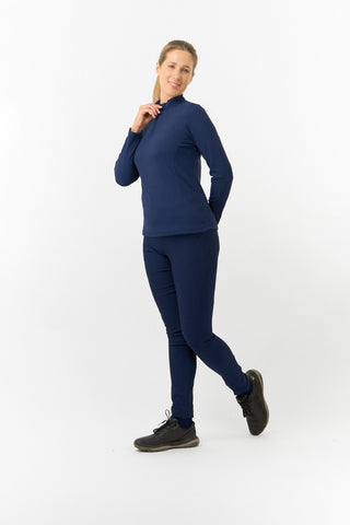 Pure Golf Ladies Iris Soft Fleece Golf Quarter Zip - Navy