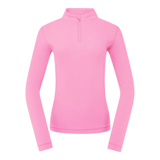 Pure Golf Ladies Iris Soft Fleece Golf Quarter Zip - Fondant Pink