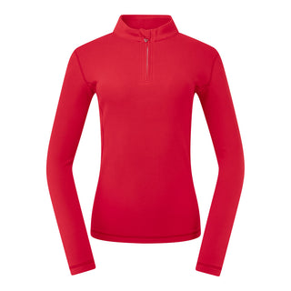 Pure Golf Ladies Iris Soft Fleece Golf Quarter Zip - Chilli Oil