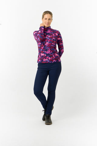 Pure Golf Ladies Amy Soft Golf Roll Neck- Autumn Aquarelle