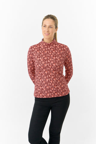 Pure Golf Ladies Amy Soft Golf Roll Neck- Perennial Fields