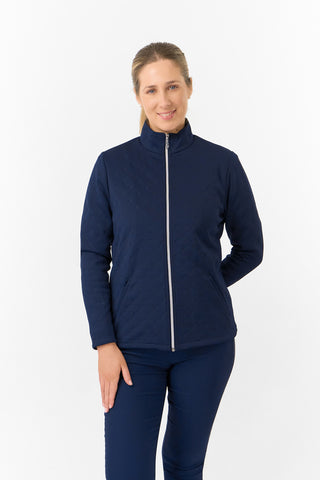 Pure Golf Ladies Lola Lined Textured Winter Jacket - Navy