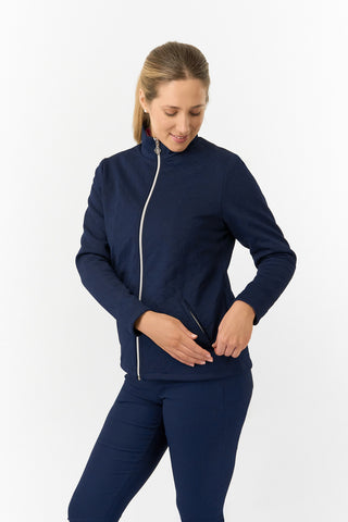 Pure Golf Ladies Lola Lined Textured Winter Jacket - Navy