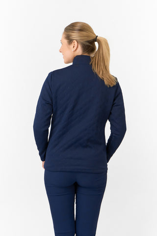 Pure Golf Ladies Lola Lined Textured Winter Jacket - Navy