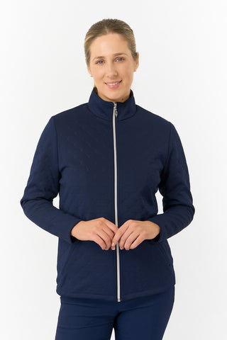 Pure Golf Ladies Lola Lined Textured Winter Jacket - Navy