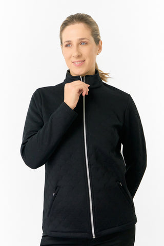 Pure Golf Ladies Lola Lined Textured Winter Jacket - Black