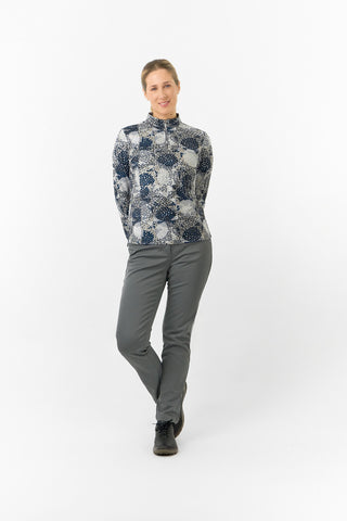 Pure Golf Ladies Arusha Long Sleeve Mid Layer Quarter Zip- Quiet Glade