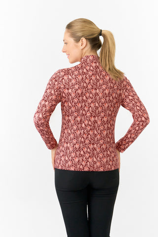 Pure Golf Ladies Arusha Long Sleeve Mid Layer Quarter Zip - Perennial Fields