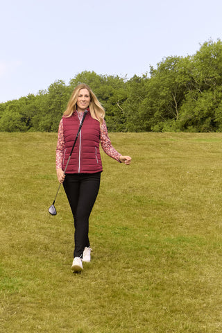 Pure Golf Ladies Hemisphere Gilet- Merlot
