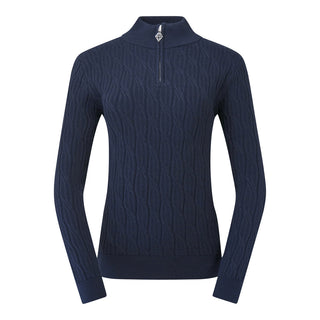 Pure Golf Ladies Sorrell Lined Jumper (Margot Knit) - Navy