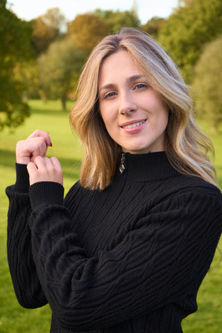 Pure Golf Ladies Sorrell Lined Jumper (Margot Knit) - Black