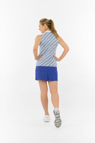 Felicity Sleeveless Polo Golf Shirt - Tidal Wave