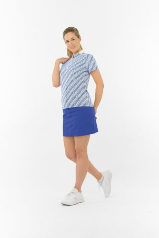 Felicity Short Sleeve Polo Golf Shirt - Tidal Wave
