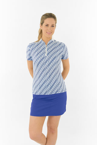 Felicity Short Sleeve Polo Golf Shirt - Tidal Wave