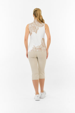 Aria Sleeveless Polo Golf Shirt - Whitecap Whisper