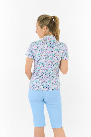Pure Golf Ellen Short Sleeve Polo Golf Shirt - Mirrored Moonstone