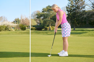 Ladies Golf Clarity Patterned  Golf Skort - Portrait of Paradise