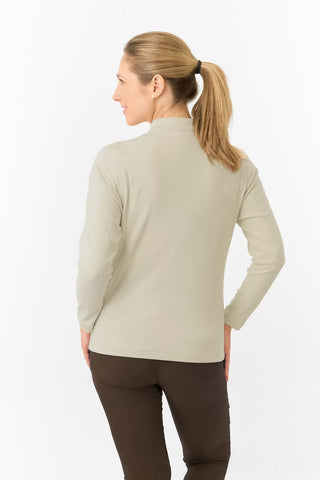 Iris Super Soft Fleece Quarter Zip - Oyster