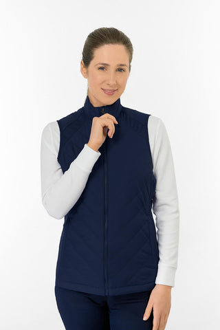 Josie Stretch Panel Ladies Gilet - Navy