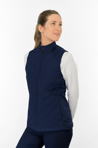 Josie Stretch Panel Ladies Gilet - Navy