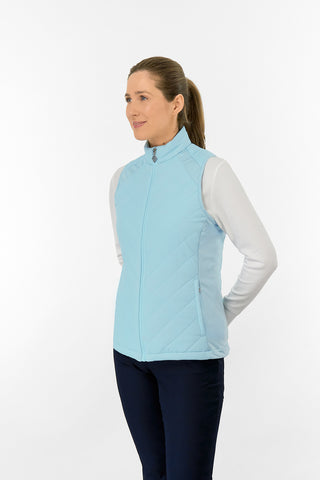 Josie Stretch Panel Ladies Gilet - Retro Blue