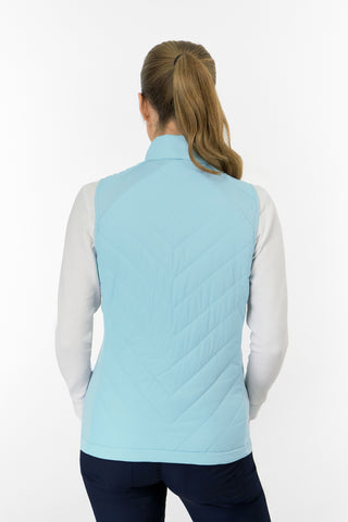 Josie Stretch Panel Ladies Gilet - Retro Blue