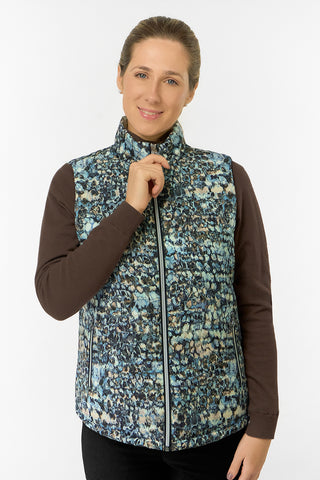 Kimberly Printed Gilet - Gilded Aspen