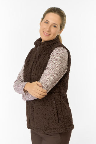 Dolly Fleece Gilet - Cocoa Powder