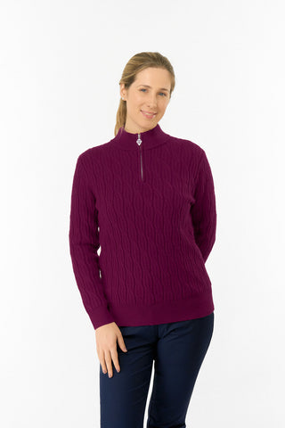 Sorrell Lined Jumper (Margot Knit) - Morello Cherry