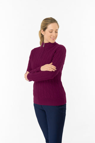 Sorrell Lined Jumper (Margot Knit) - Morello Cherry