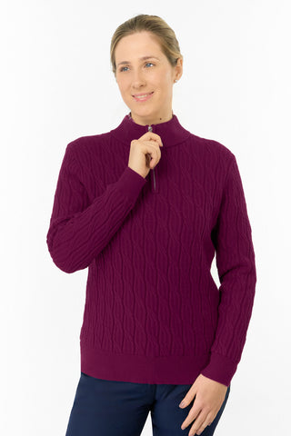 Sorrell Lined Jumper (Margot Knit) - Morello Cherry