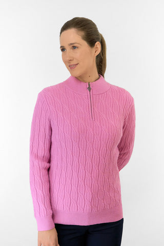 Ladies Sorrell Lined Jumper (Margot Knit) - Pop Pink